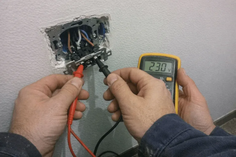 Sorgfältige Prüfung der Anschlüsse mit einem professionellen Multimeter