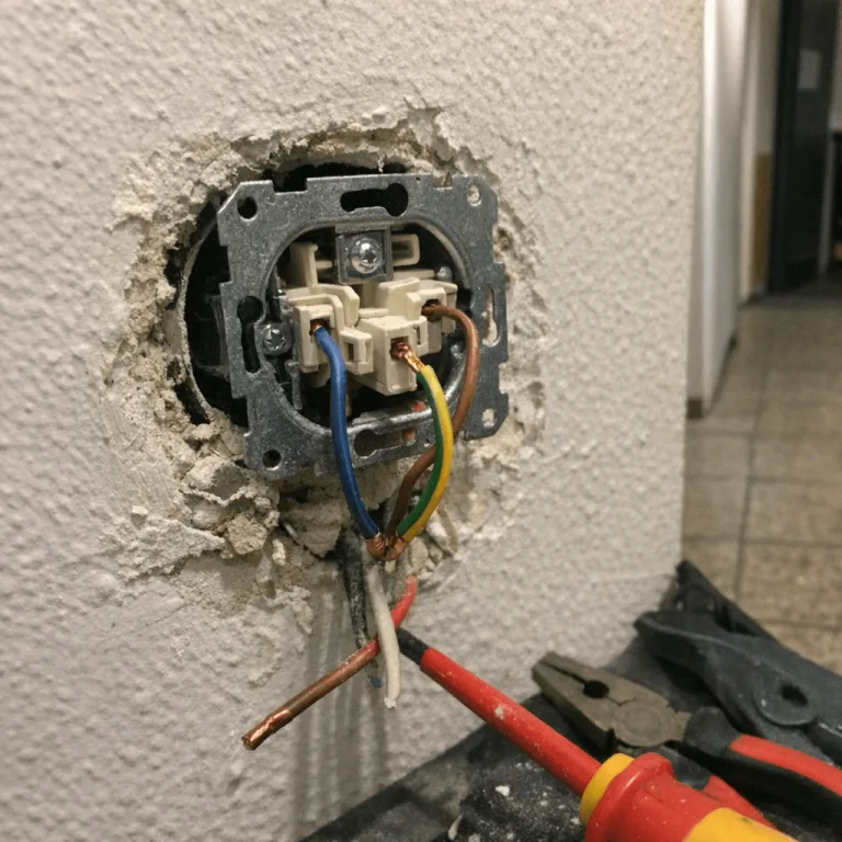 Flurwand an der Profis eine zusätzliche Steckdose installieren